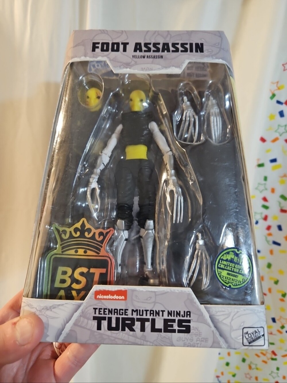 BST AXN Teenage Mutant Ninja Turtles Yellow Foot Assassin 5" Figure New in Box